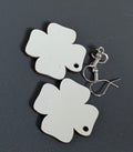 Sublimation Blank Clover Shaped Earrings