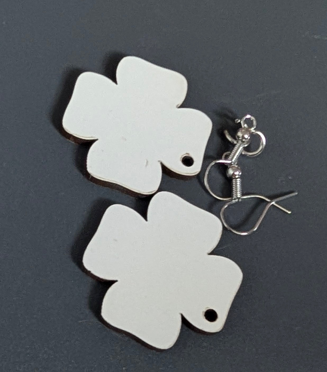 Sublimation Blank Clover Shaped Earrings