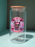 Too Many Kids, Not Enough Caffeine – Glass Can Tumbler with Bamboo Lid