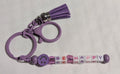 "Be Happy" Beaded Letter Keychain