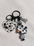Cow Print Cowboy Hat & Cow Charm Keychain