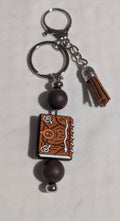 Dark Spellbook Bead Keychain