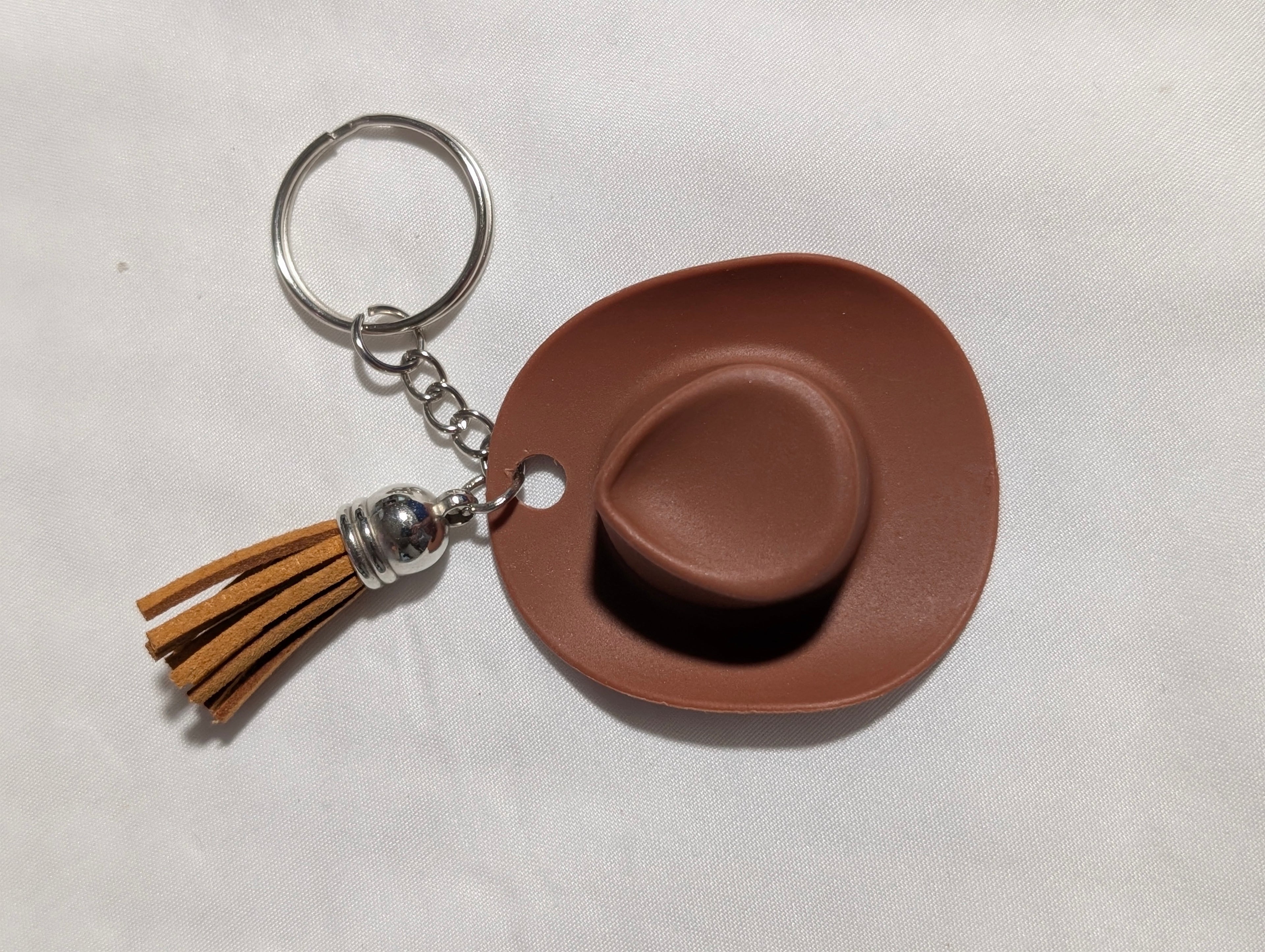 Brown Cowboy Hat Keychain