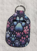 Paw Print – Neoprene Hand Sanitizer Holder Keychain