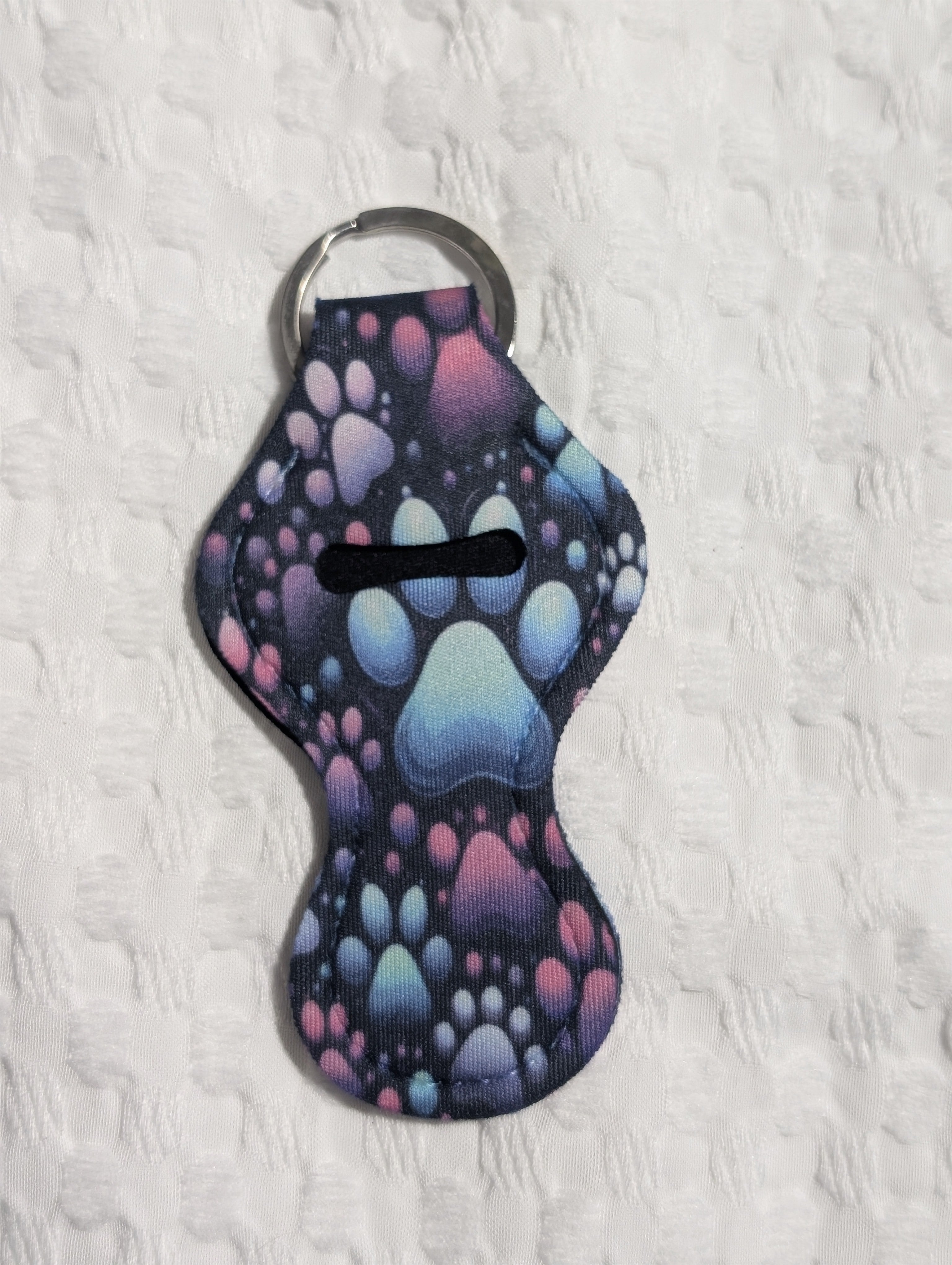 Paw Print – Neoprene Lipstick Holder Keychain