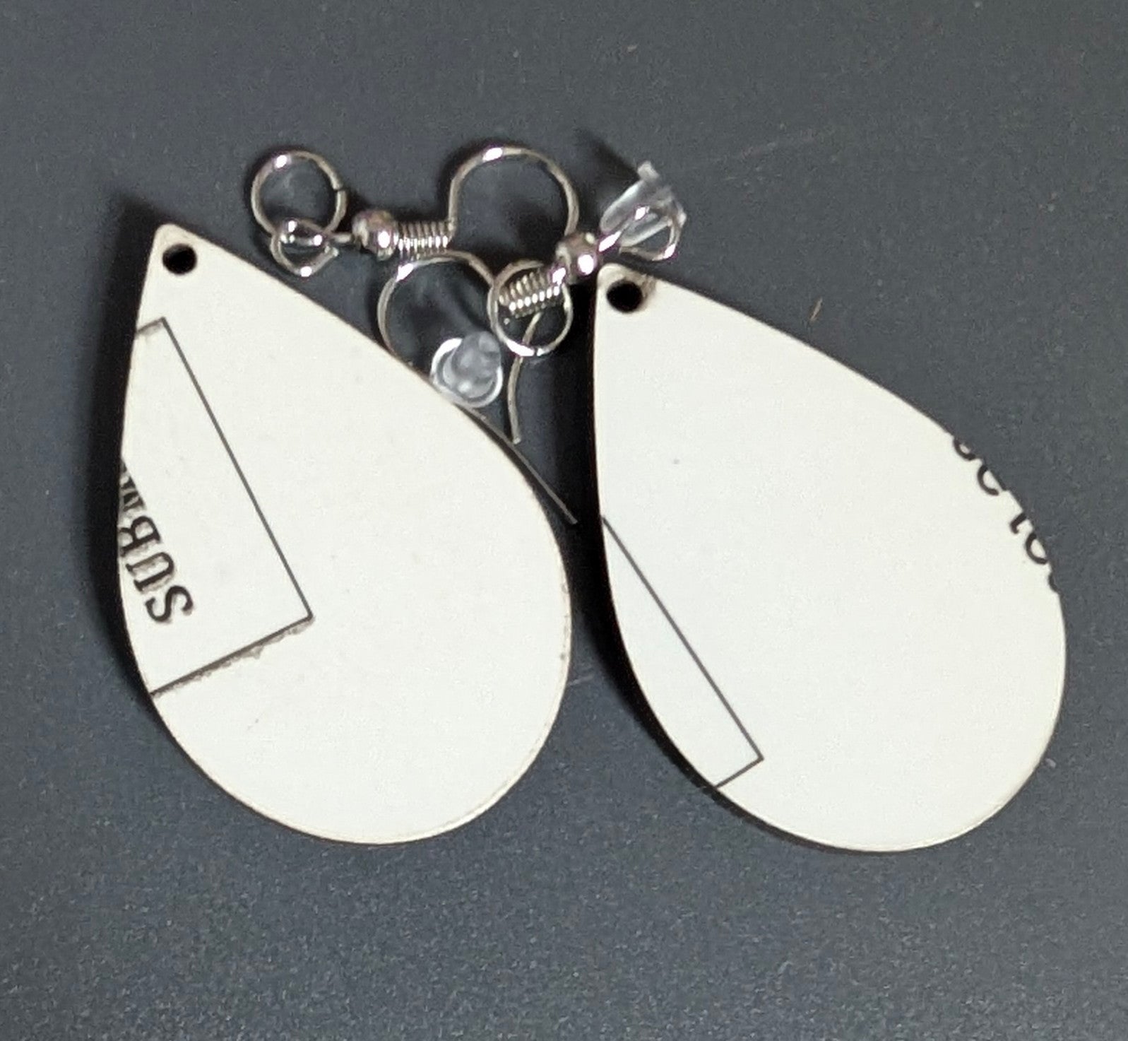 Sublimation Blank- Earring with silver hooks
