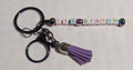 "Lil Biatch" Beaded Letter Keychain