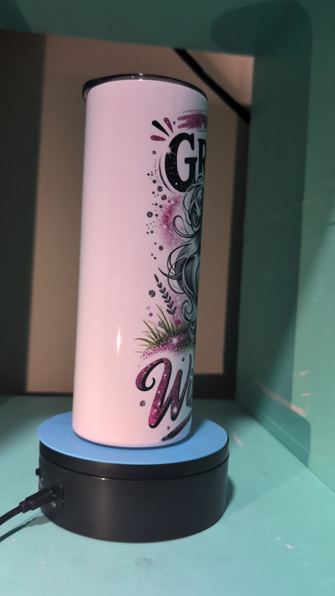 Tumbler-20oz Stainless- Wisdom Glitter