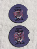 Expensive, Difficult & Talks Back – Neoprene Car Coasters (Set of 2)