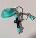 Amazing Grace Cowboy Hat & Cross Keychain – Teal