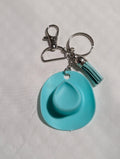 Teal Cowboy Hat Keychain
